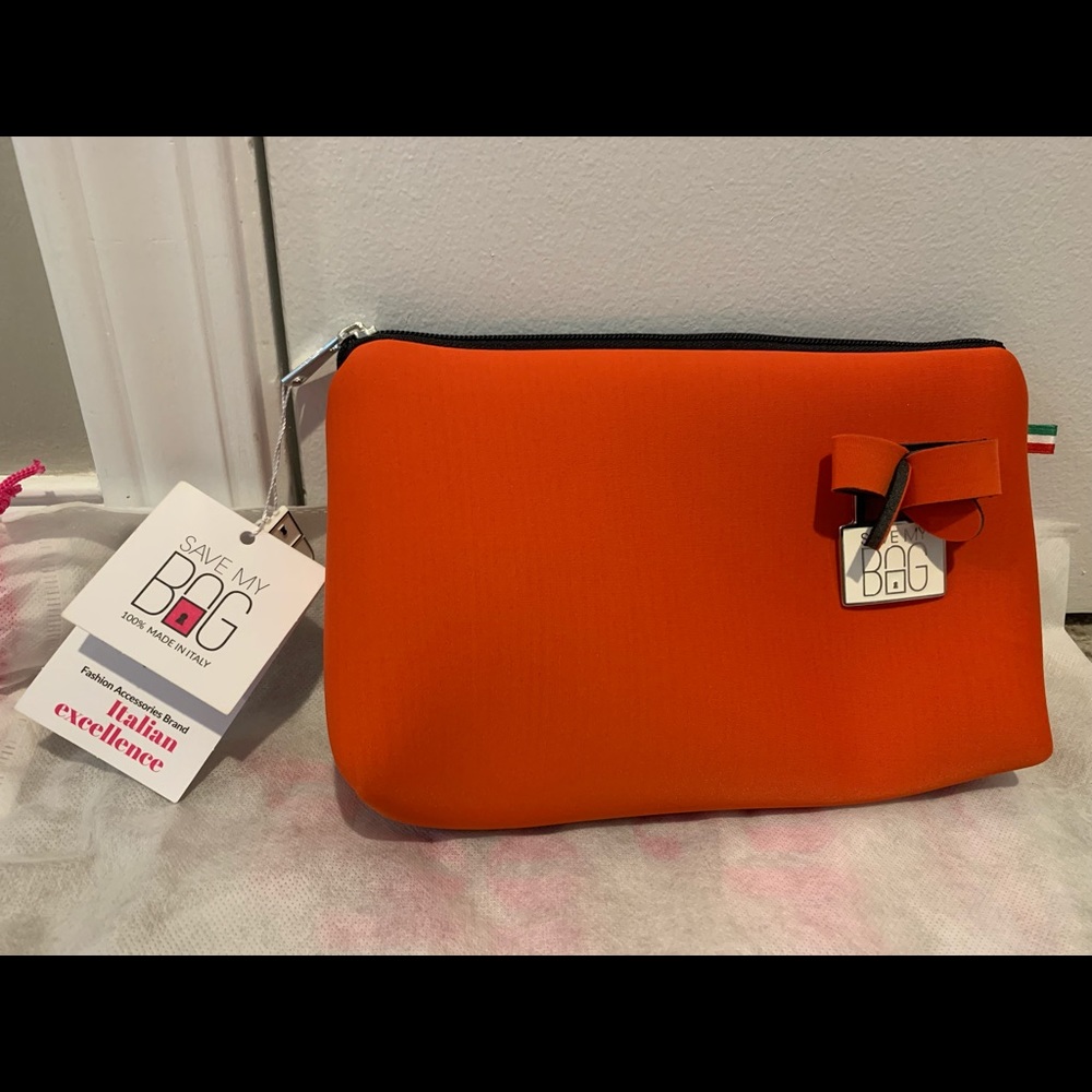 Save my bag from Italy orange pouch